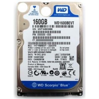 HDD Laptop WD 160GB 5400RPM Cũ